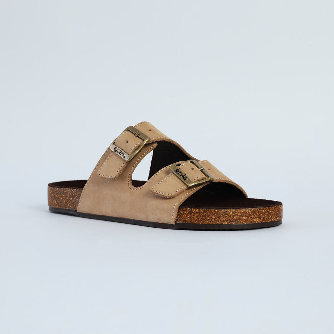 Suede Leather Birk Sandal.Anqtiue Gold Buckles.