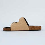 Suede Leather Birk Sandal.Anqtiue Gold Buckles.