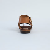 Leather Gladiator.Double Buckle.Randed Outsole.