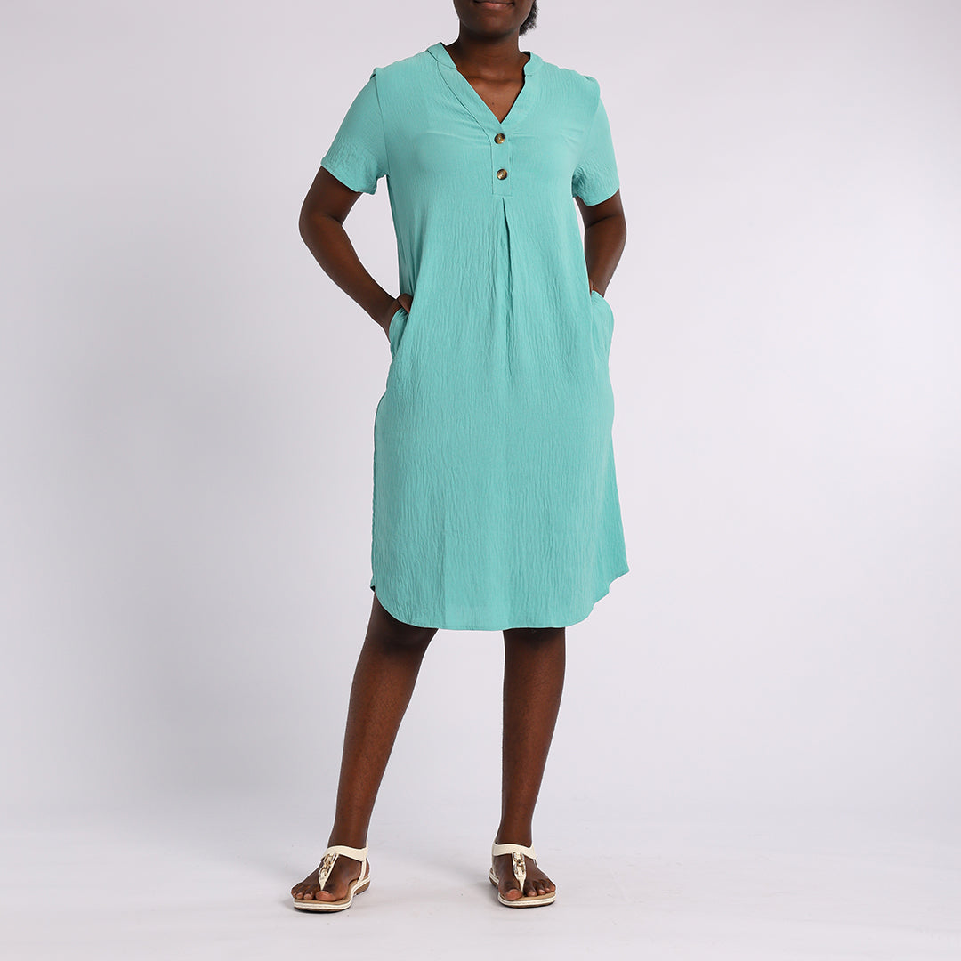 Alora Ladies Aqua Dress