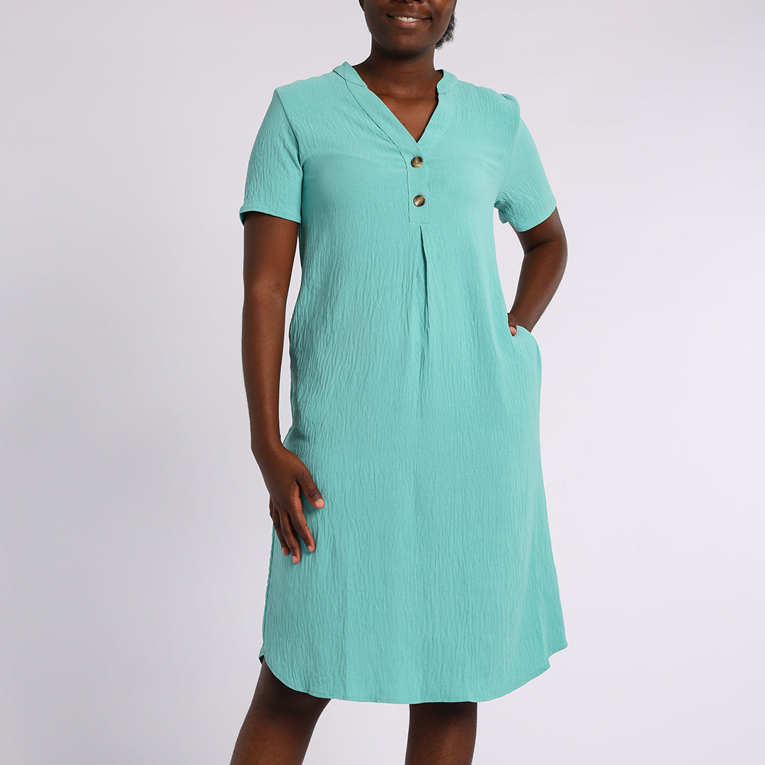 Alora Ladies Aqua Dress