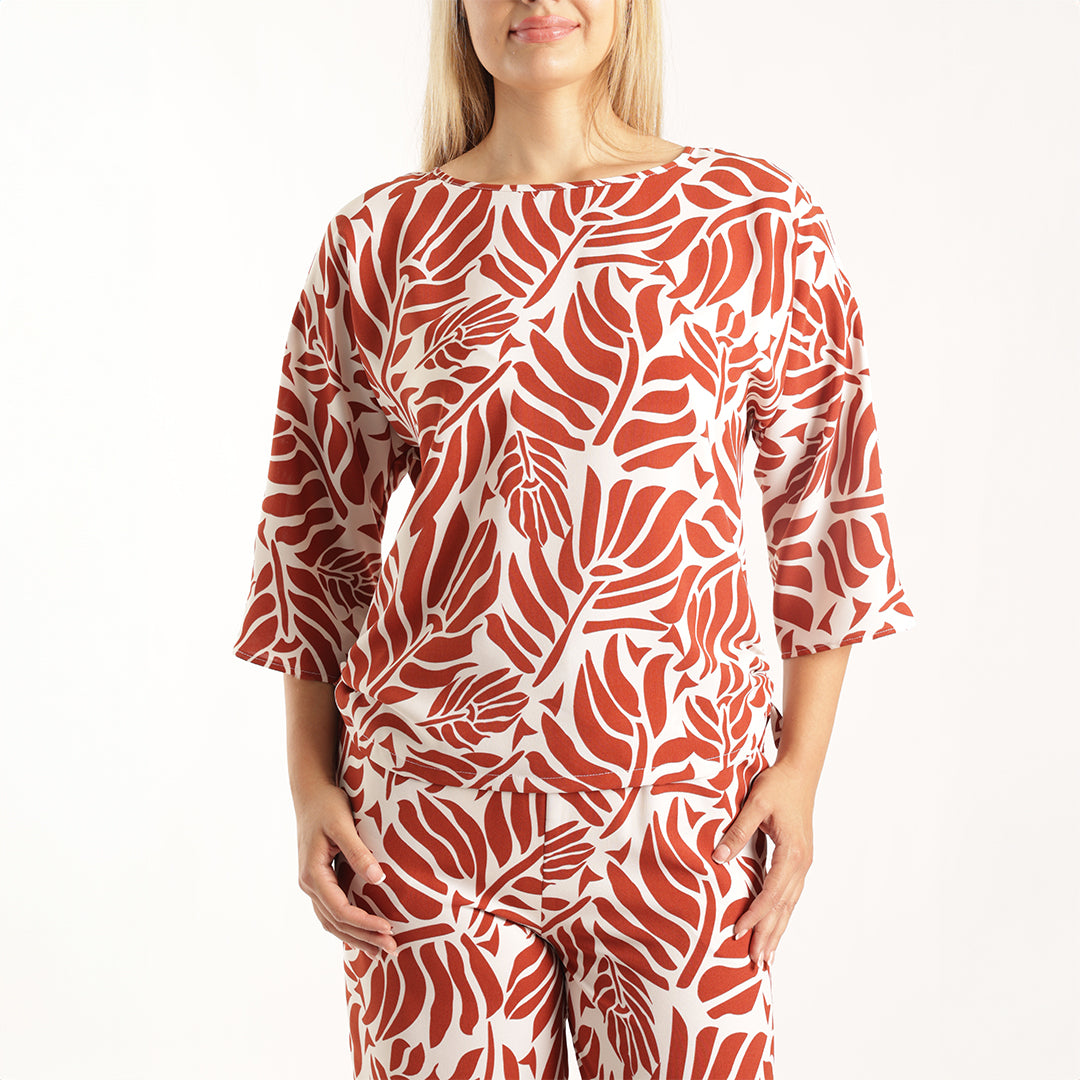 Alora Ladies Rust Top