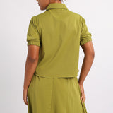Alora Ladies chartuse shirt