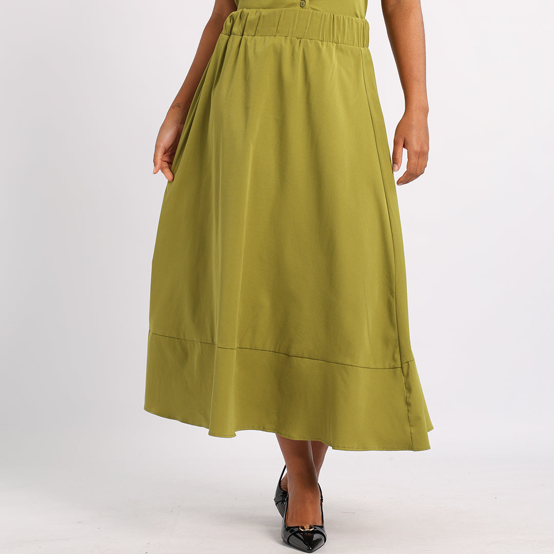 Alora Ladies Chartuse Skirt