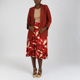 Alora Ladies Red/Cream Skirt