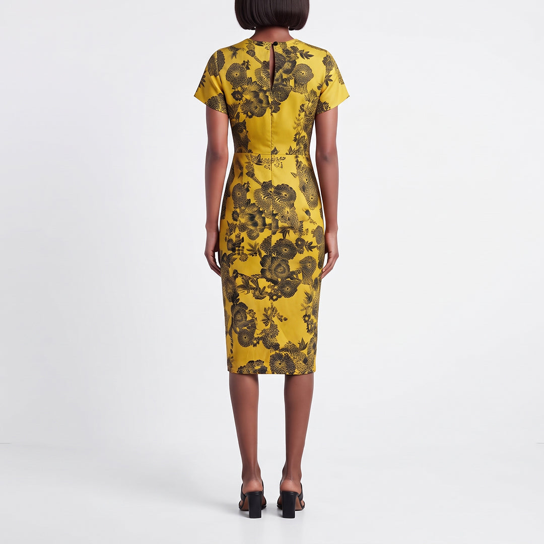 Alora Ladies Mustard Dress