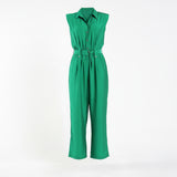 Green Sleeveless Jumpsuit