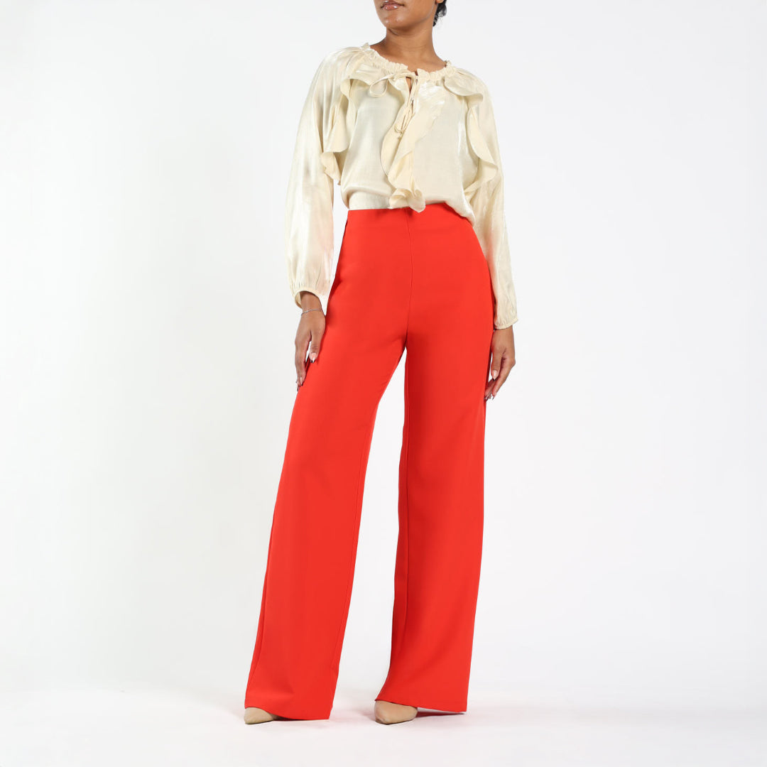 Orange Wide Leg Pants