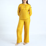 Shimmer Pleated Pants