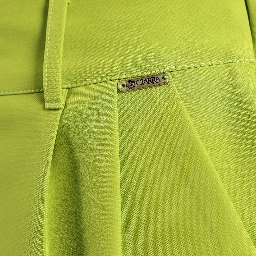 Lime Pleat Short