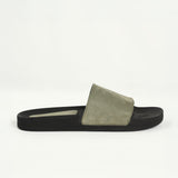 Suede Leather Slide.Zaff Embossing.