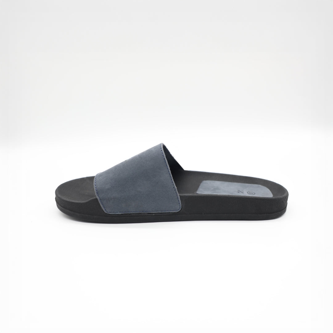 Suede Leather Slide.Zaff Embossing.