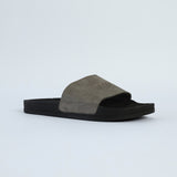 Suede Leather Slide.Zaff Embossing.