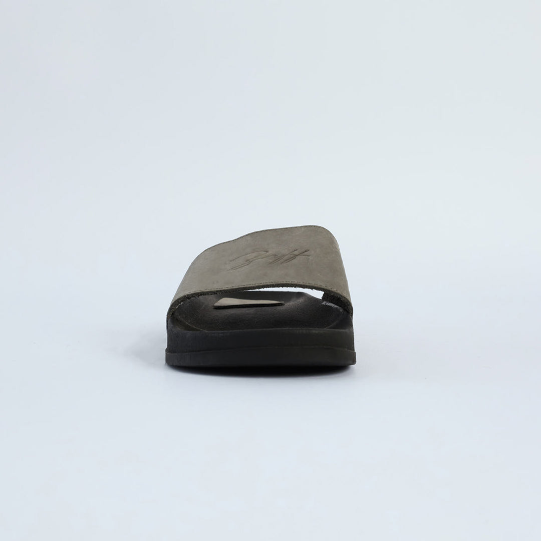 Suede Leather Slide.Zaff Embossing.