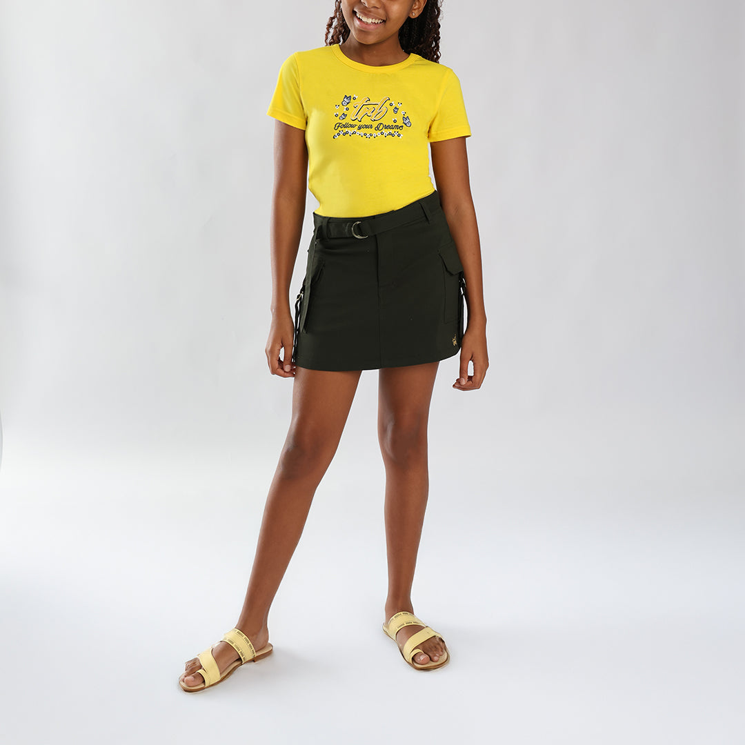 TRB Girls Olive Skirt