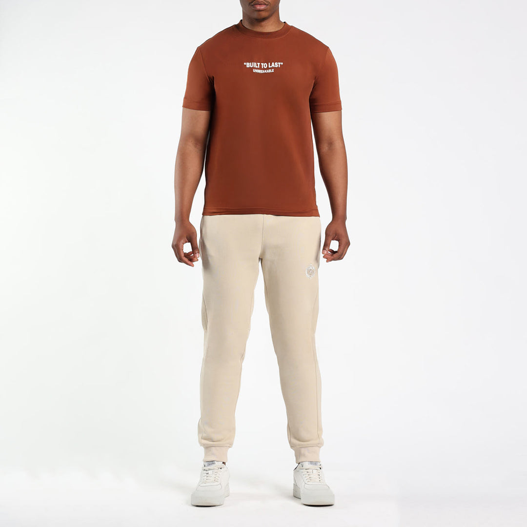 MENS ZAFF STONE COTTON JOGGER WITH ZIP DETAIL
