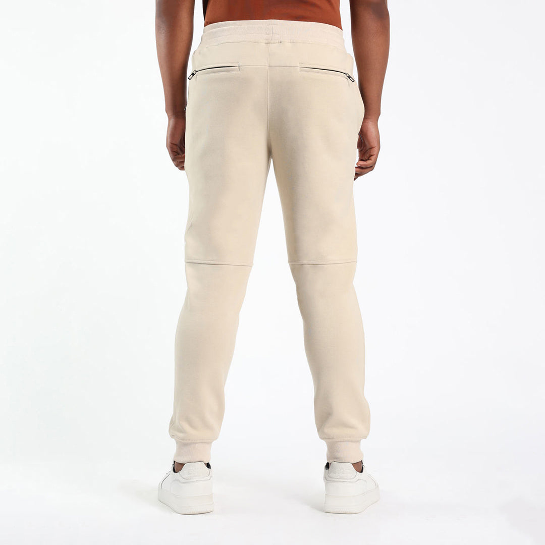 MENS ZAFF STONE COTTON JOGGER WITH ZIP DETAIL
