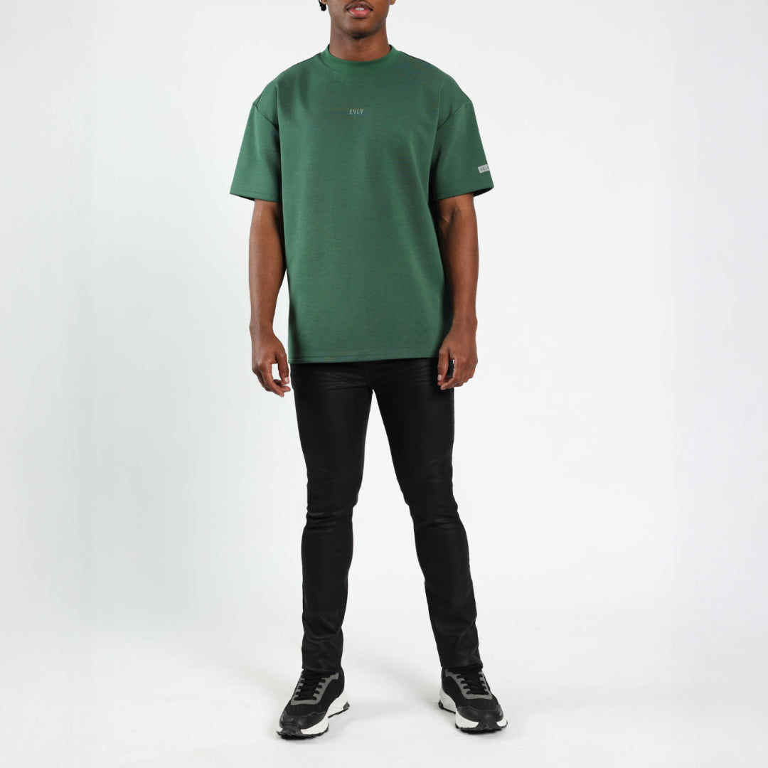 Evolve Dark Green Printed Tee