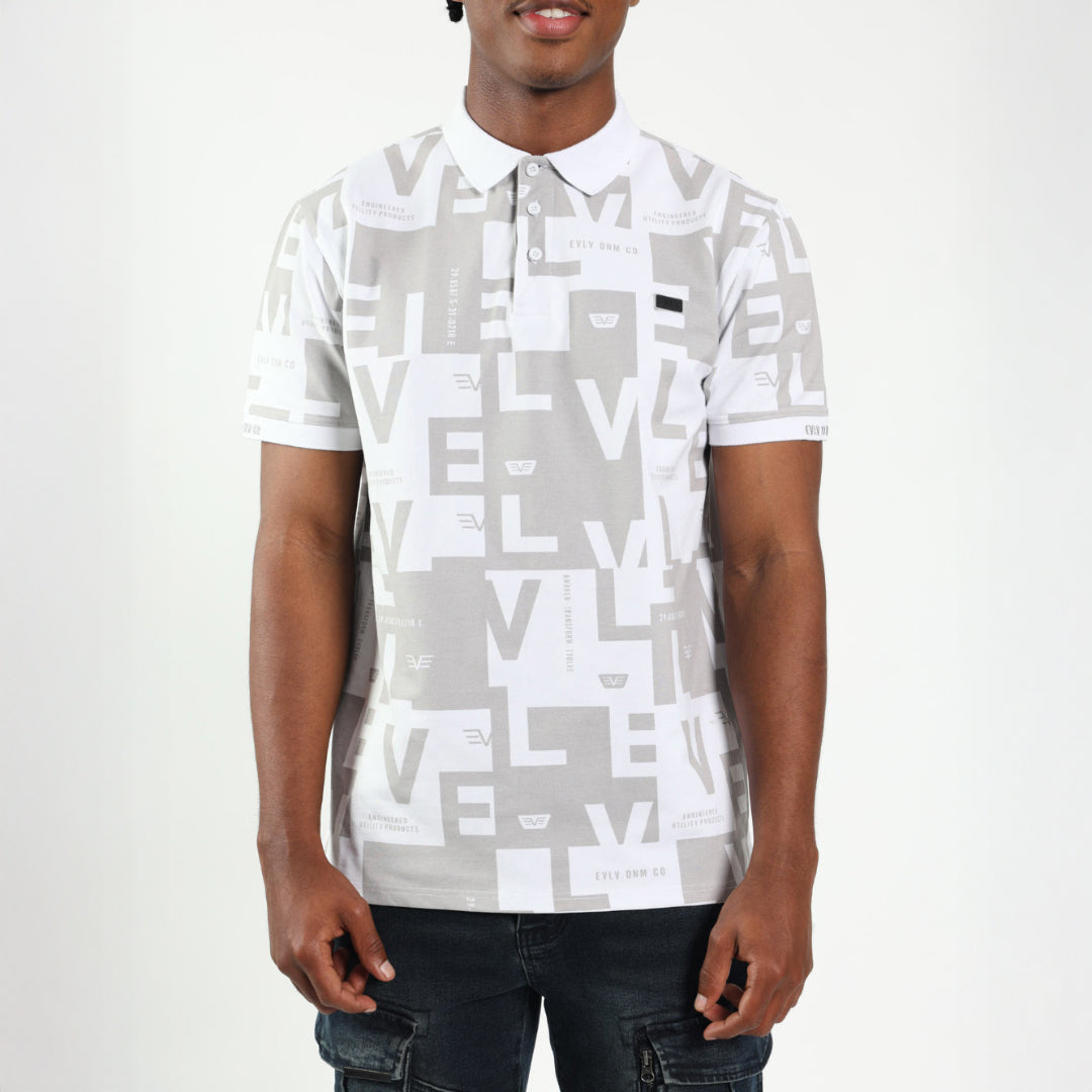 Evolve Mens AOP White Golfer