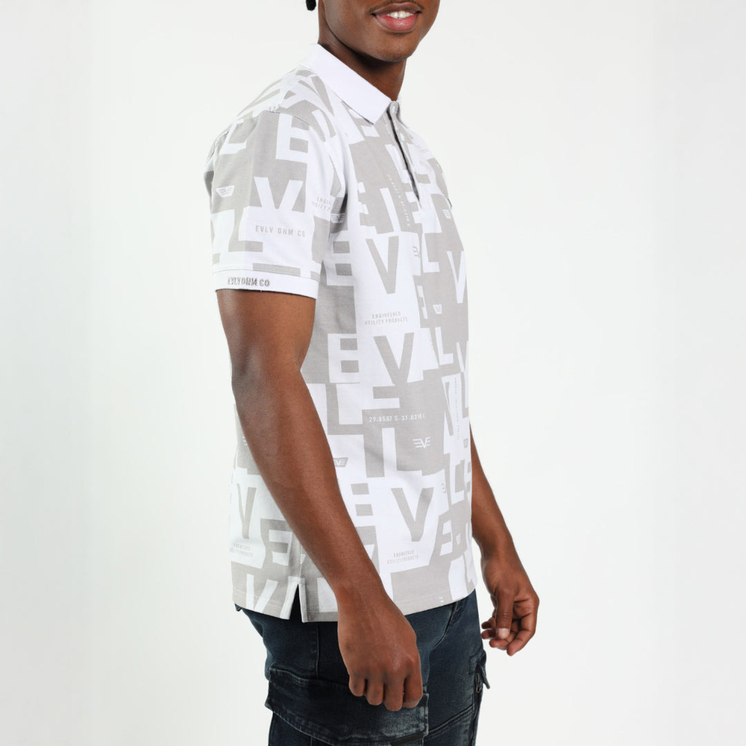 Evolve Mens AOP White Golfer