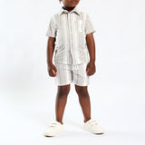 Grey Stripe Shorts