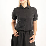 Ladies Black Boxy Shirt
