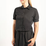 Ladies Black Boxy Shirt