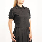 Ladies Black Boxy Shirt