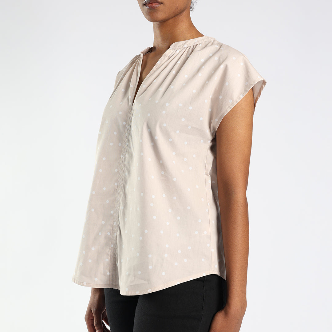Alora Ladies Polka Dot Stone Top
