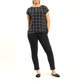 Alora Ladies Blk/Wht Top