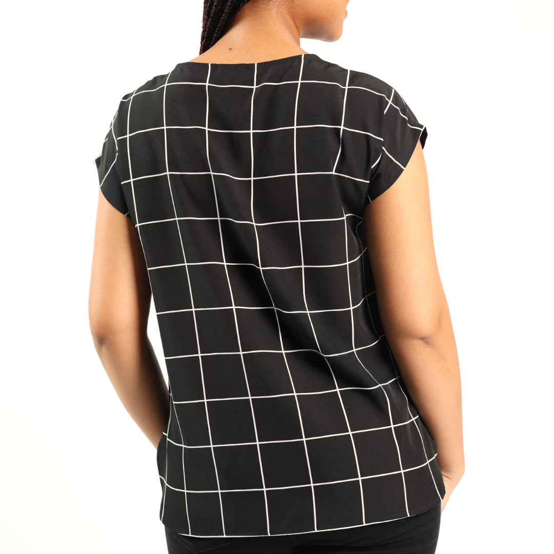 Alora Ladies Blk/Wht Top