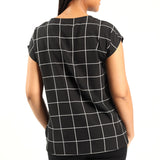 Alora Ladies Blk/Wht Top