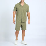 MENS ZAFF OLIVE WOVEN SHORTS