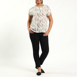 Alora Ladies Gry/Cream Top