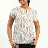Alora Ladies Gry/Cream Top
