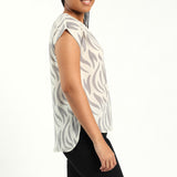 Alora Ladies Gry/Cream Top
