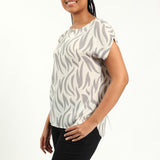 Alora Ladies Gry/Cream Top
