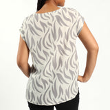 Alora Ladies Gry/Cream Top