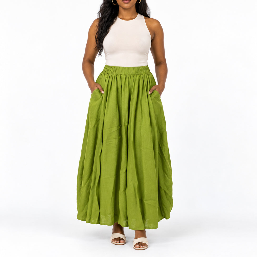 Alora Ladies Chartuse Skirt