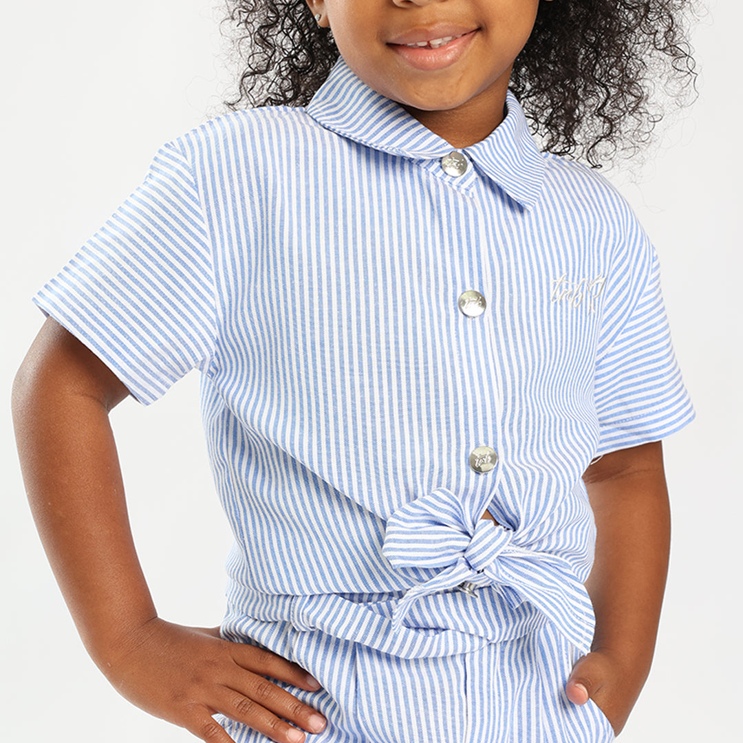 TRB Girls Blue/White Shirt