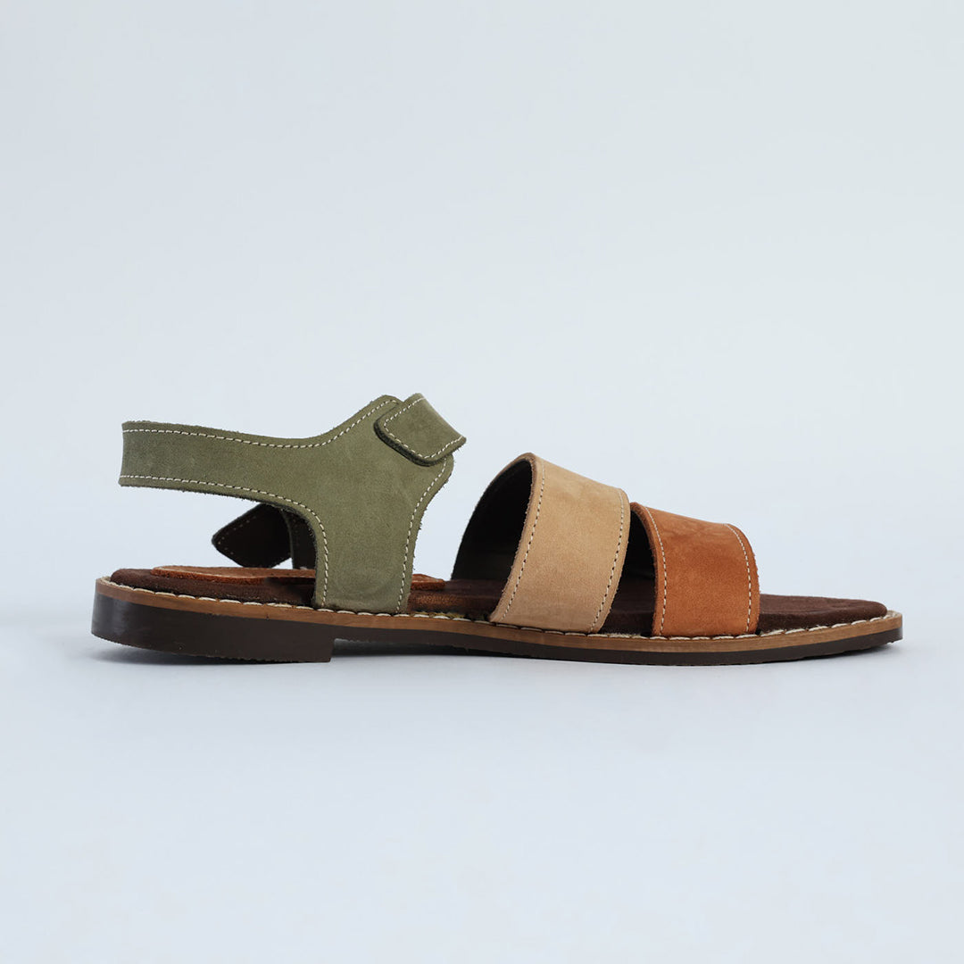 Suede Leather Strappy Sandal.