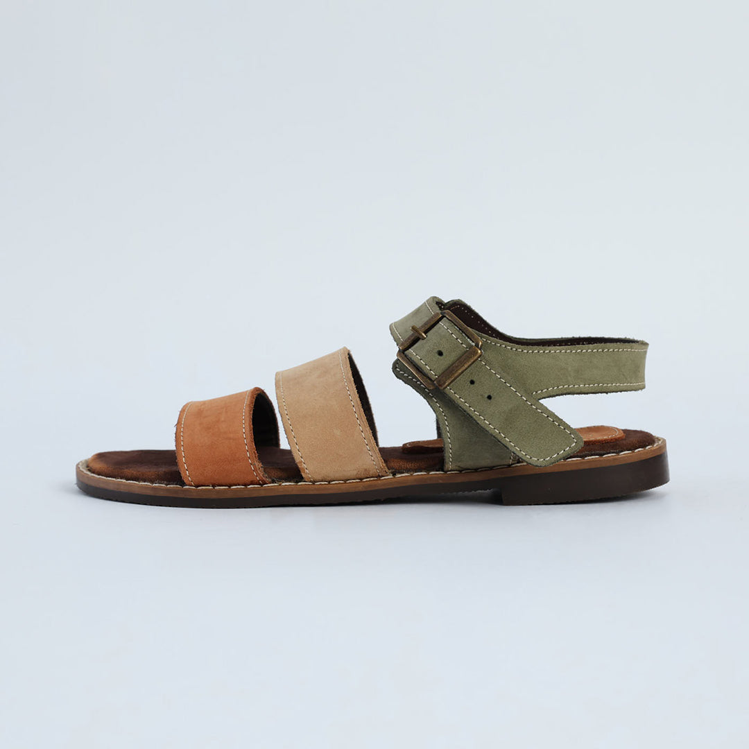 Suede Leather Strappy Sandal.