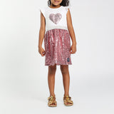 TRB Girls White/Pink Dress
