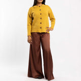 OCHRE LONG SLEEVE CARDIGAN