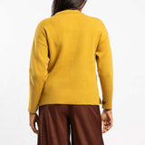 OCHRE LONG SLEEVE CARDIGAN
