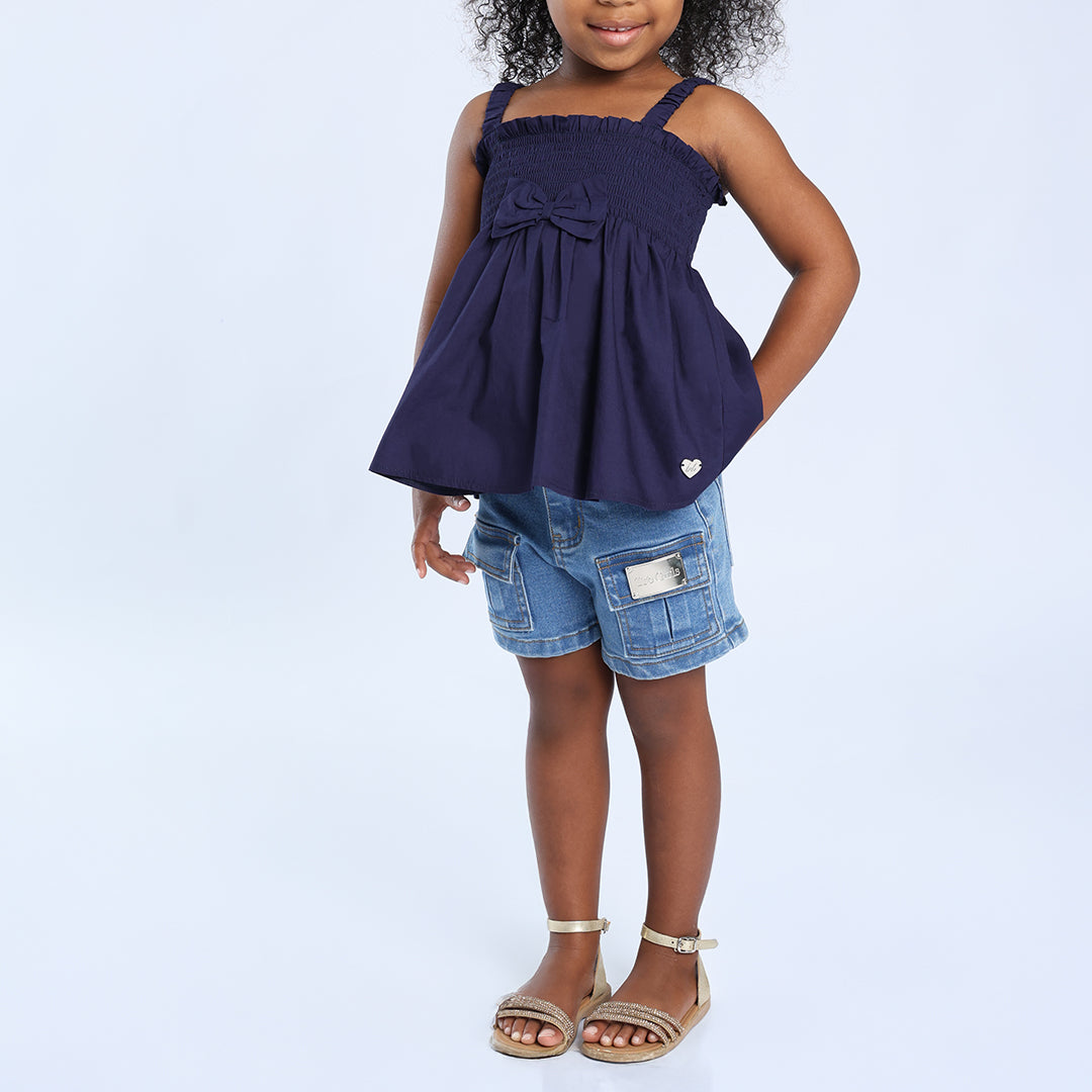 TRB GIRLS NAVY/PINK 2PK TEES