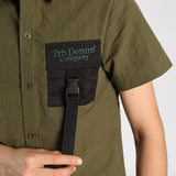 Olive Nylon Pocket Shirt