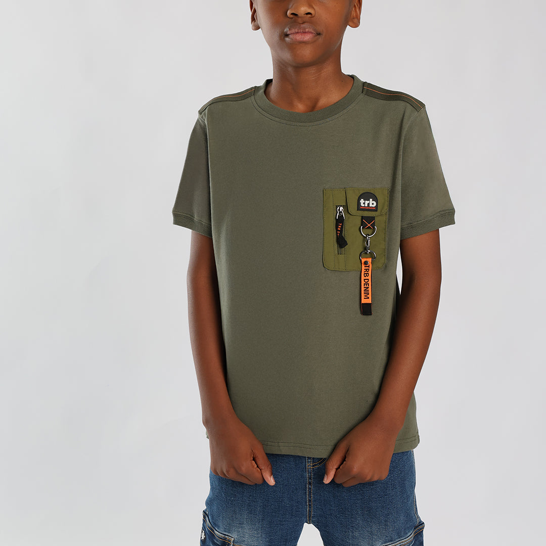 Olive Nylon T-shirt