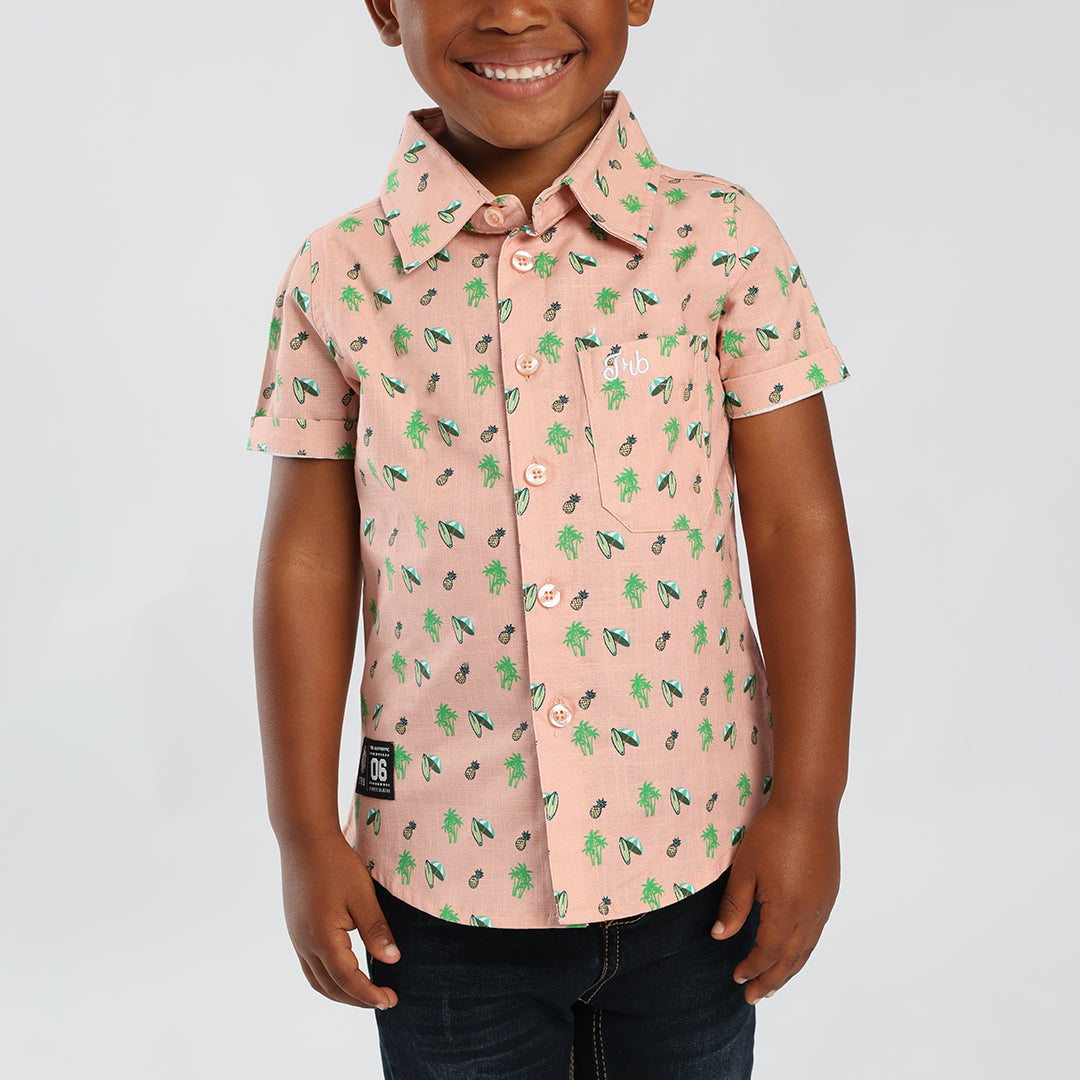 Printed  Short Sleeve Shirt
