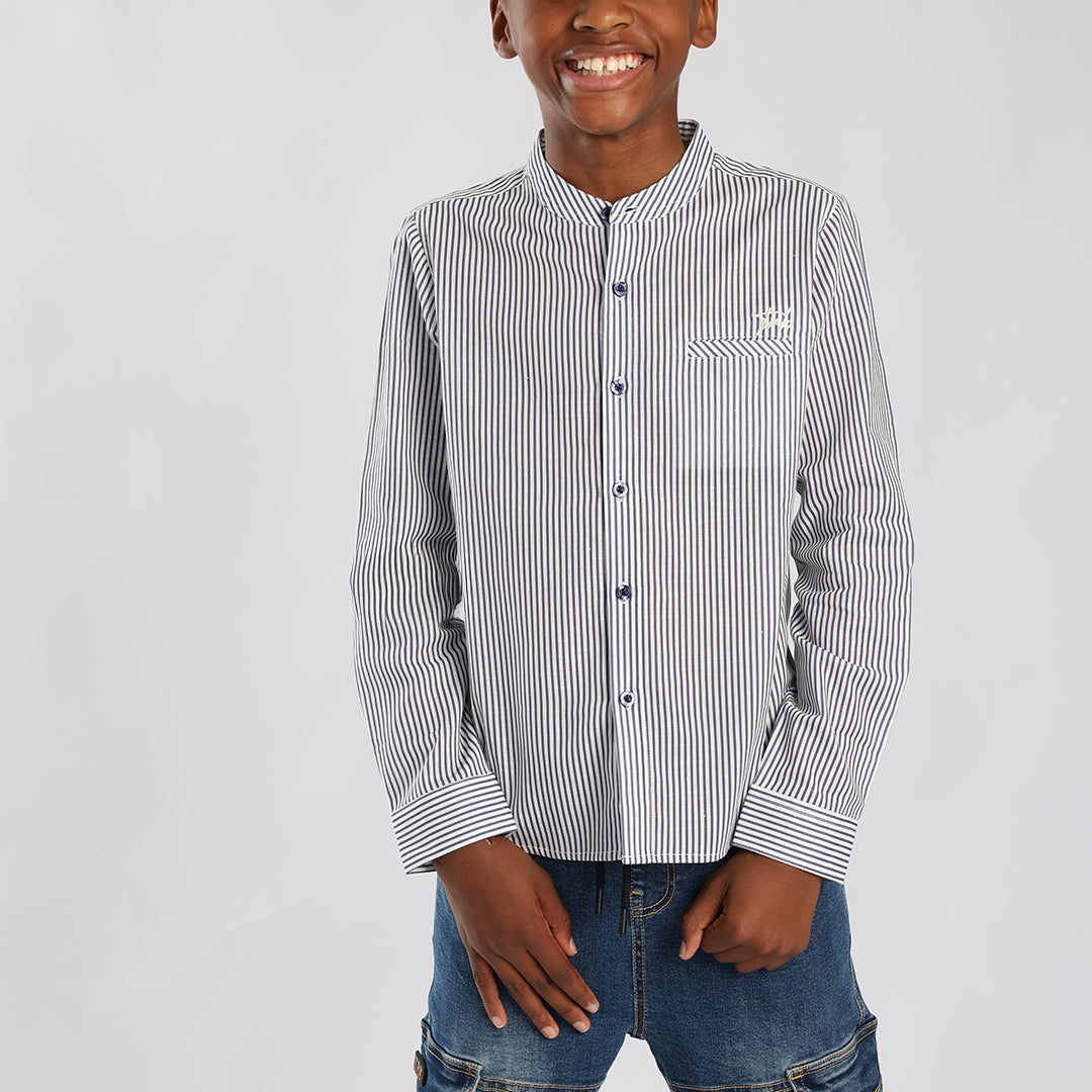 Navy/White Stripe Shirt